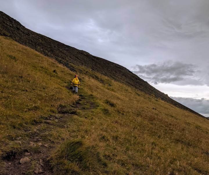 Wit climbing Helgafell